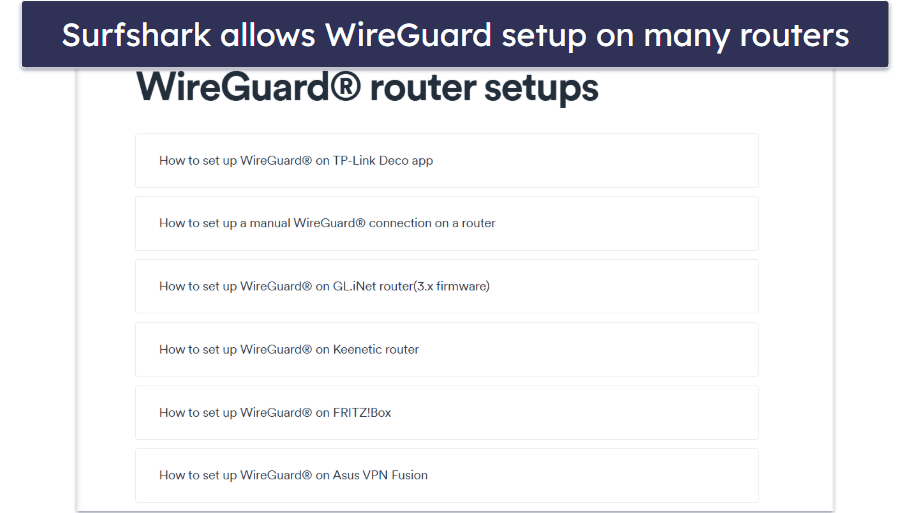 4. Surfshark — Good for WireGuard Router Setups
