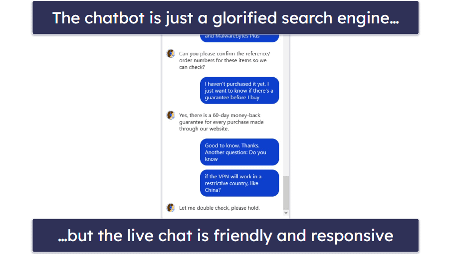 Malwarebytes Privacy VPN Customer Support — Help Center + Live Chat Is Great (But Only for Basic Questions)