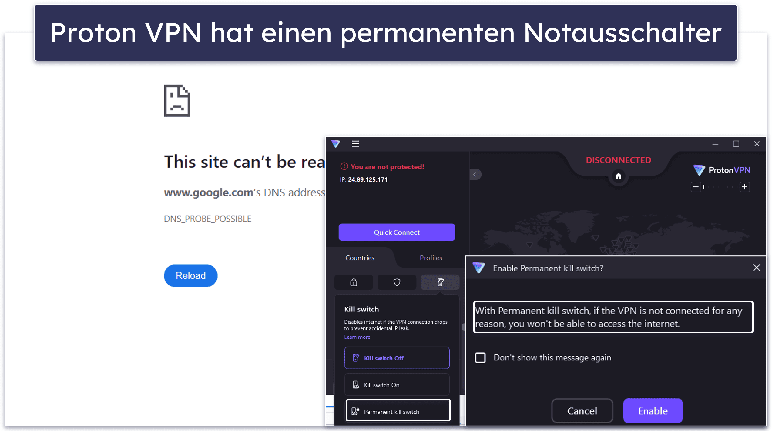 2.🥈Proton VPN – bestes kostenloses VPN mit unbegrenzt vielen Daten + hochwertigem Datenschutz