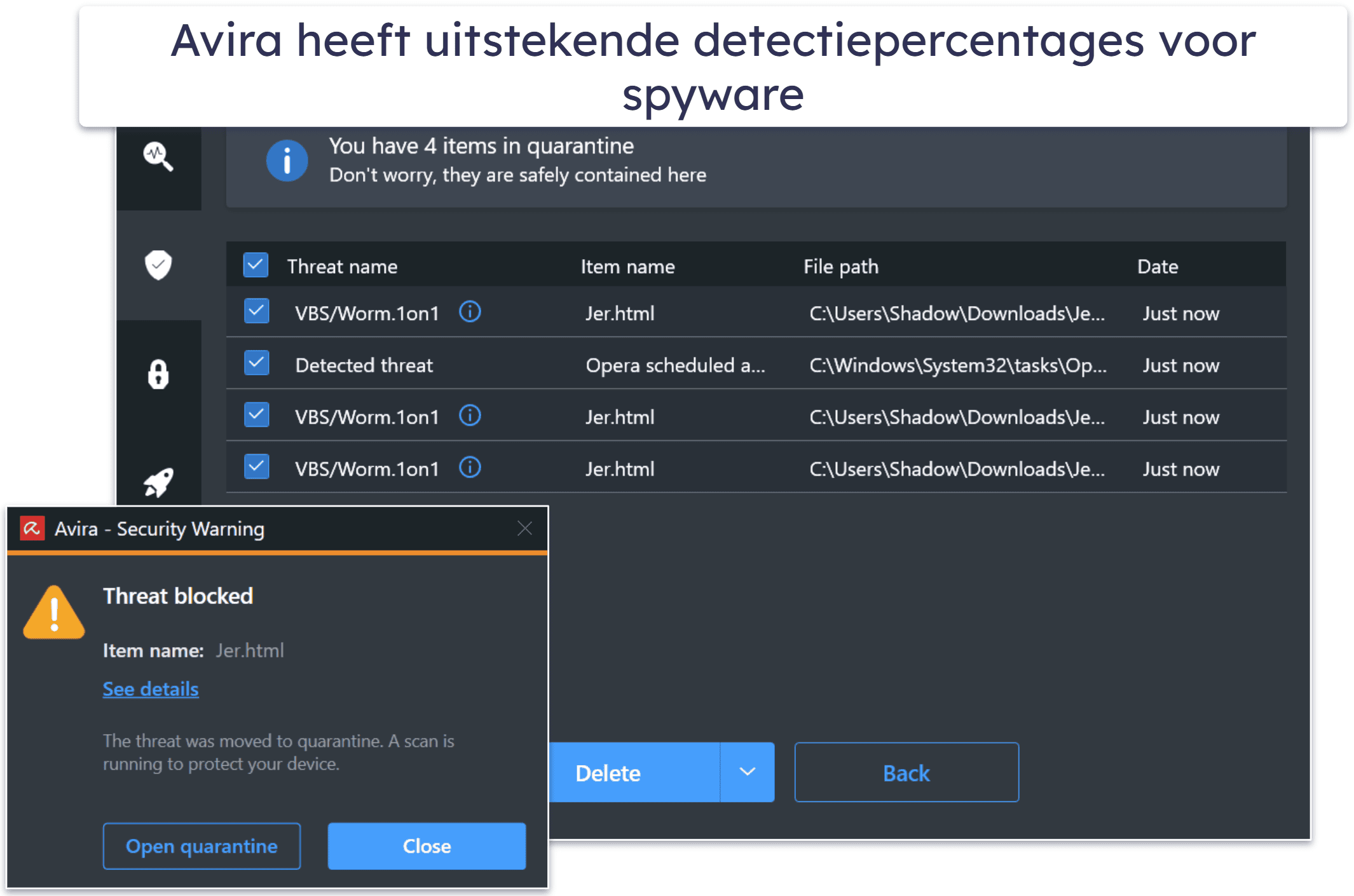 7. Avira — Beste gratis spyware bescherming