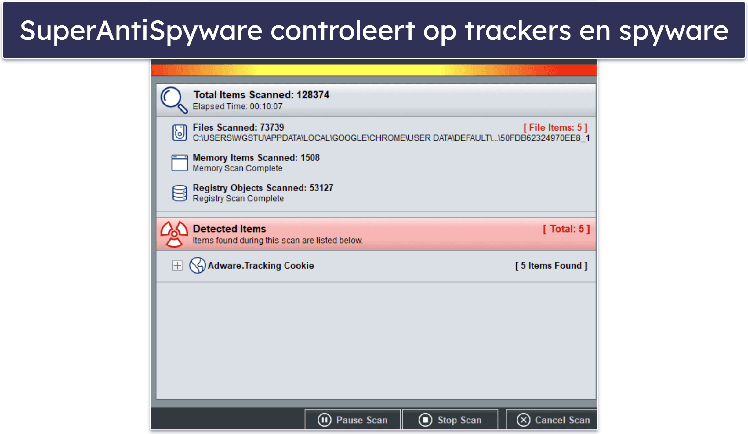 10. SUPERAntiSpyware — Het beste voor extra bescherming tegen spyware