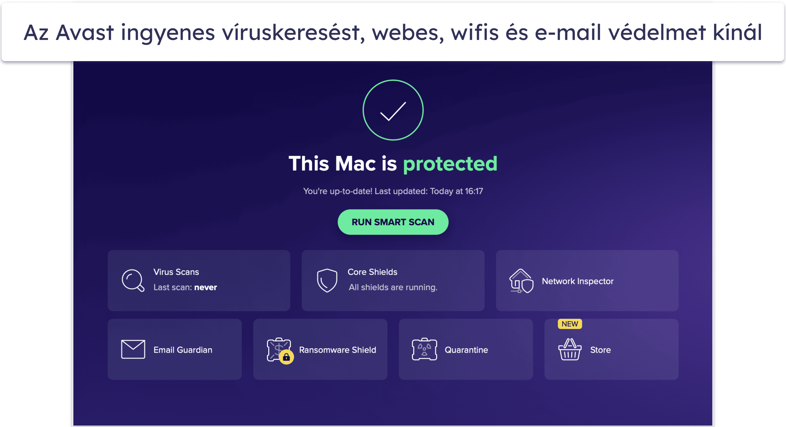 6. Avast Free Antivirus for Mac: Alapvető valós idejű, webes és e-mailes védelem