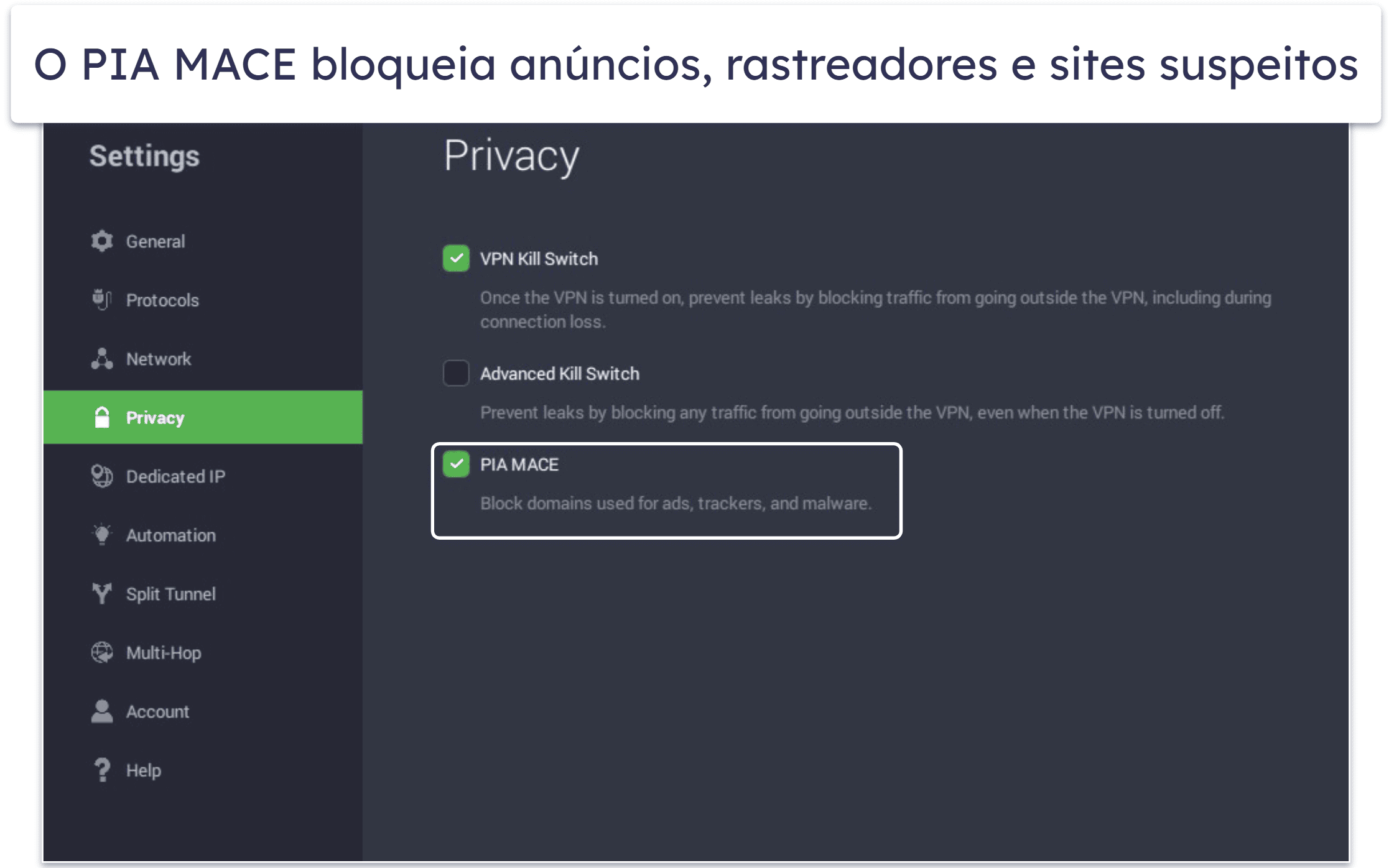 🥈2. Private Internet Access (PIA): VPN mensal acessível