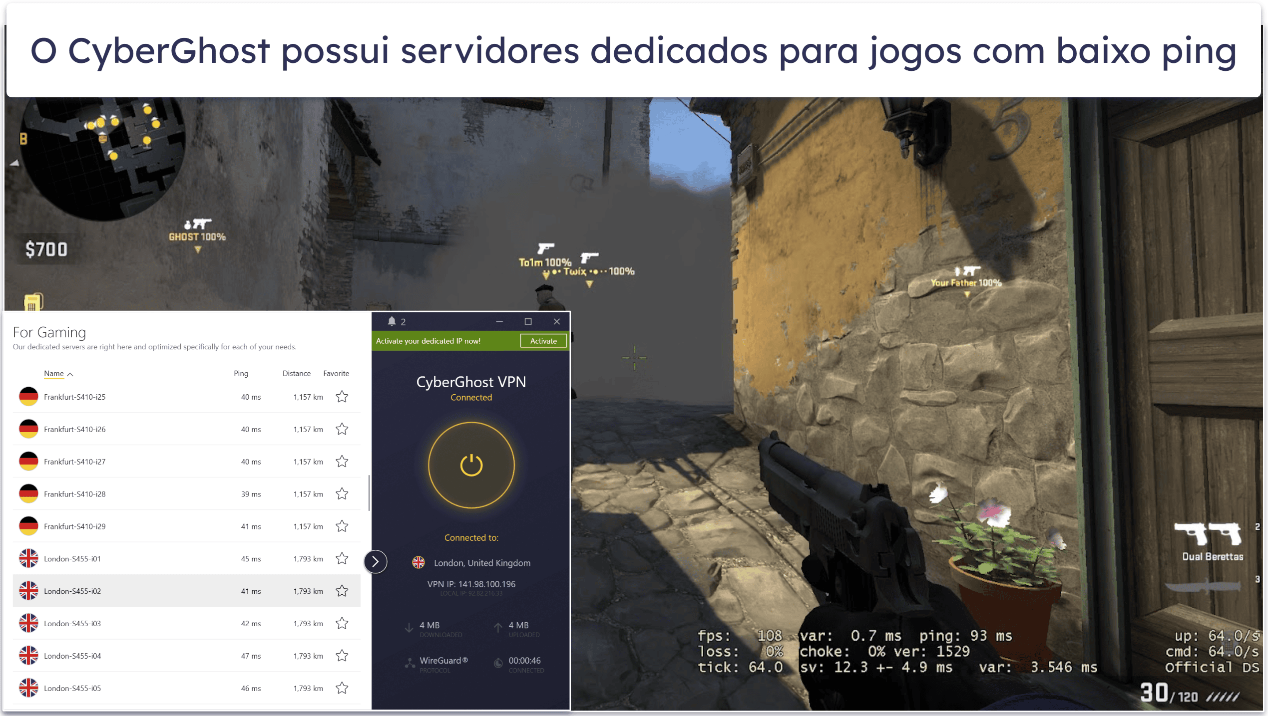 6. CyberGhost VPN: excelente para streaming e jogos