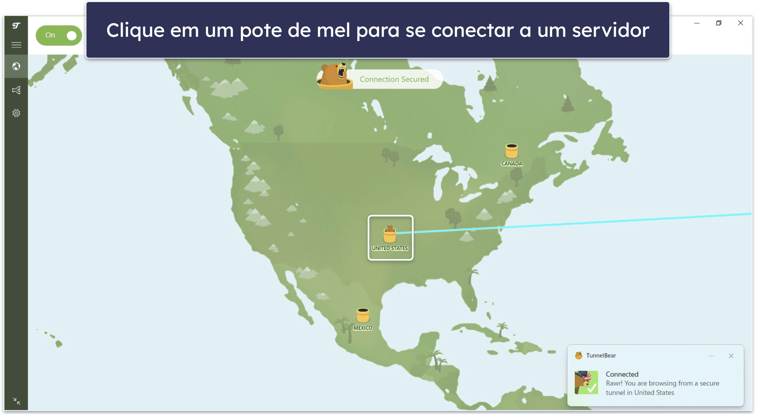 10. TunnelBear: fácil de usar e divertido