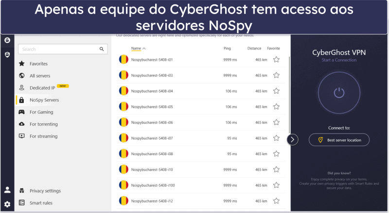 🥉 3. CyberGhost VPN: Apps personalizáveis e servidores com foco em privacidade para assistir pornô