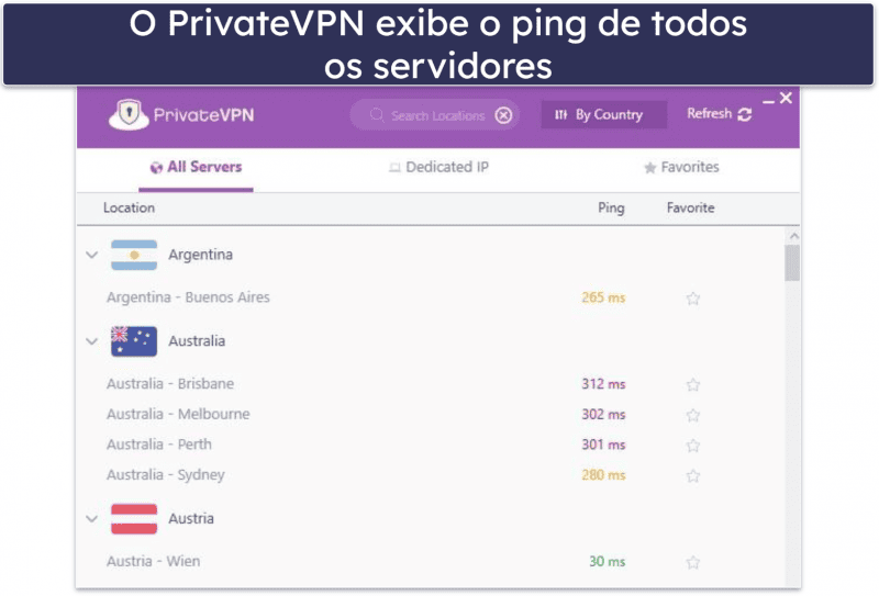 7. PrivateVPN: Boa opção para iniciantes em VPNs