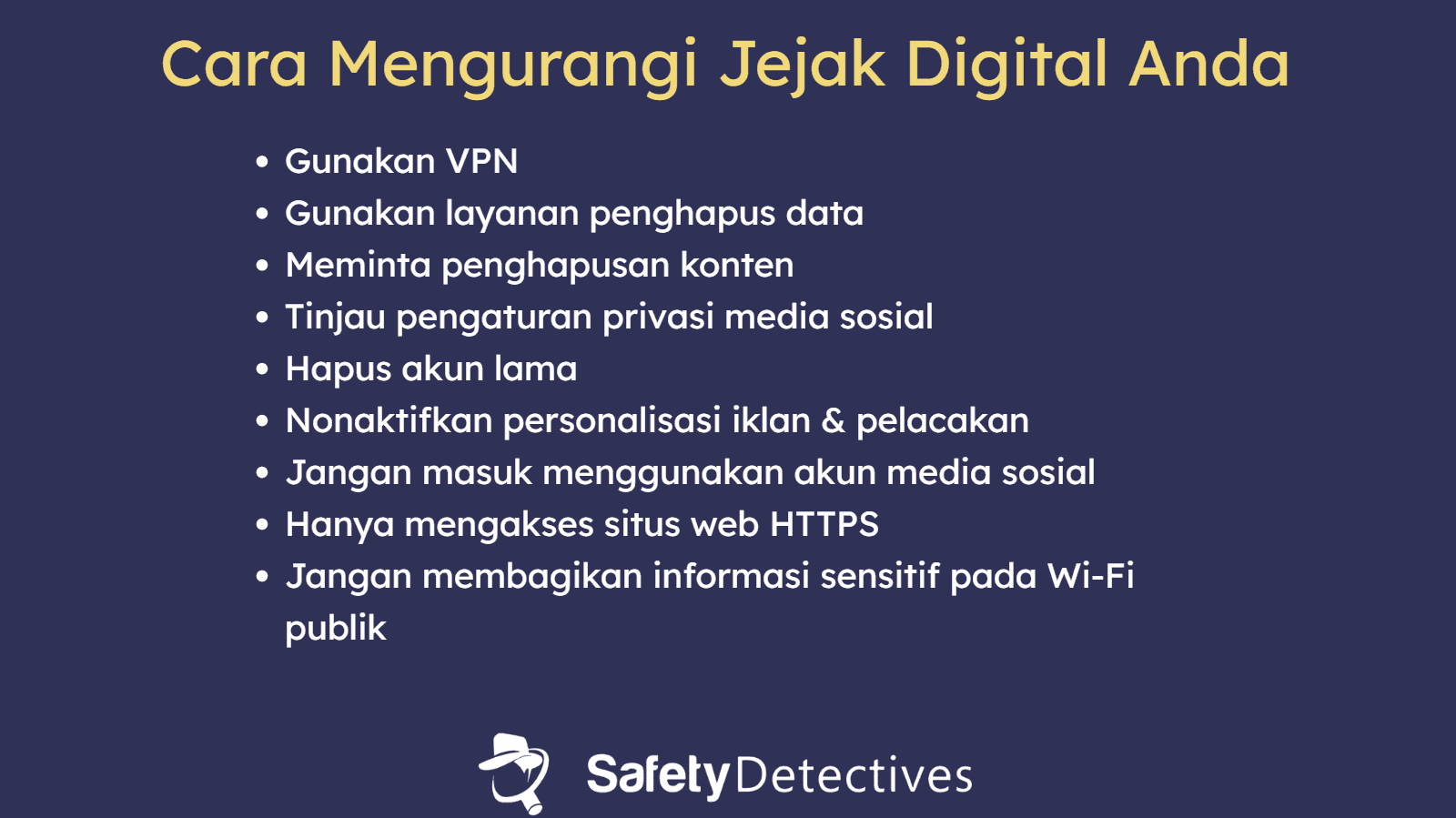 10 Cara Mengurangi Jejak Digital Anda