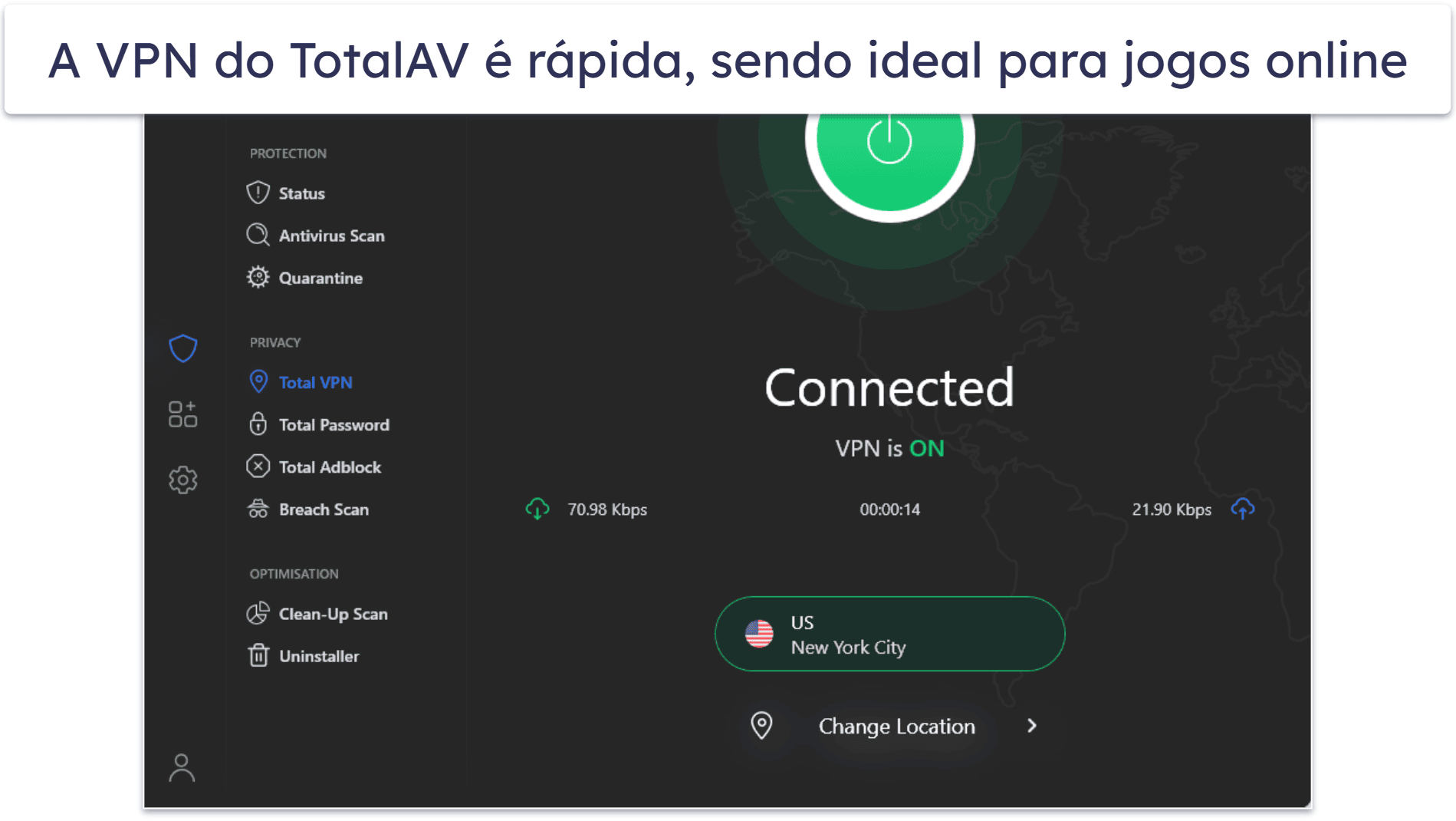 🥉3. TotalAV — Scanner veloz e as melhores ferramentas de otimização do sistema para gamers