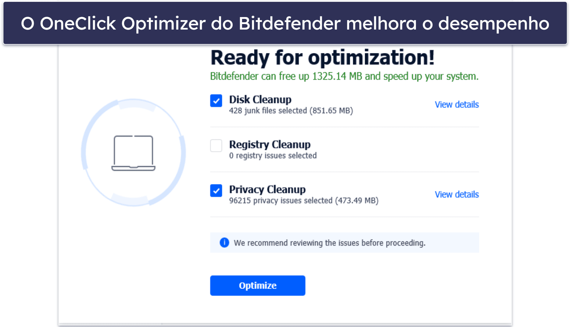 🥈2. Bitdefender — Scanner leve com modo de jogo automático