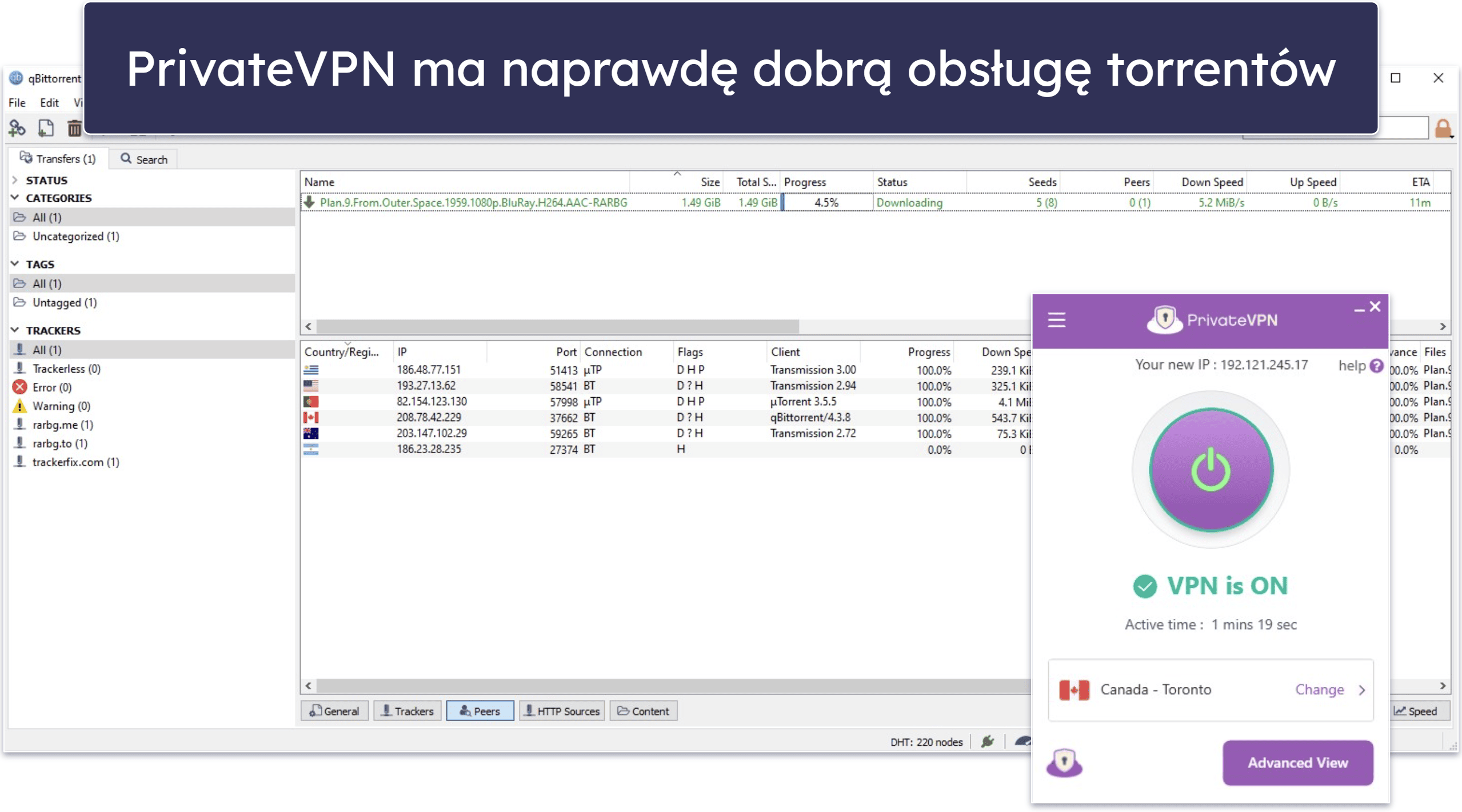 5. PrivateVPN: Świetny tani VPN do torrentowania