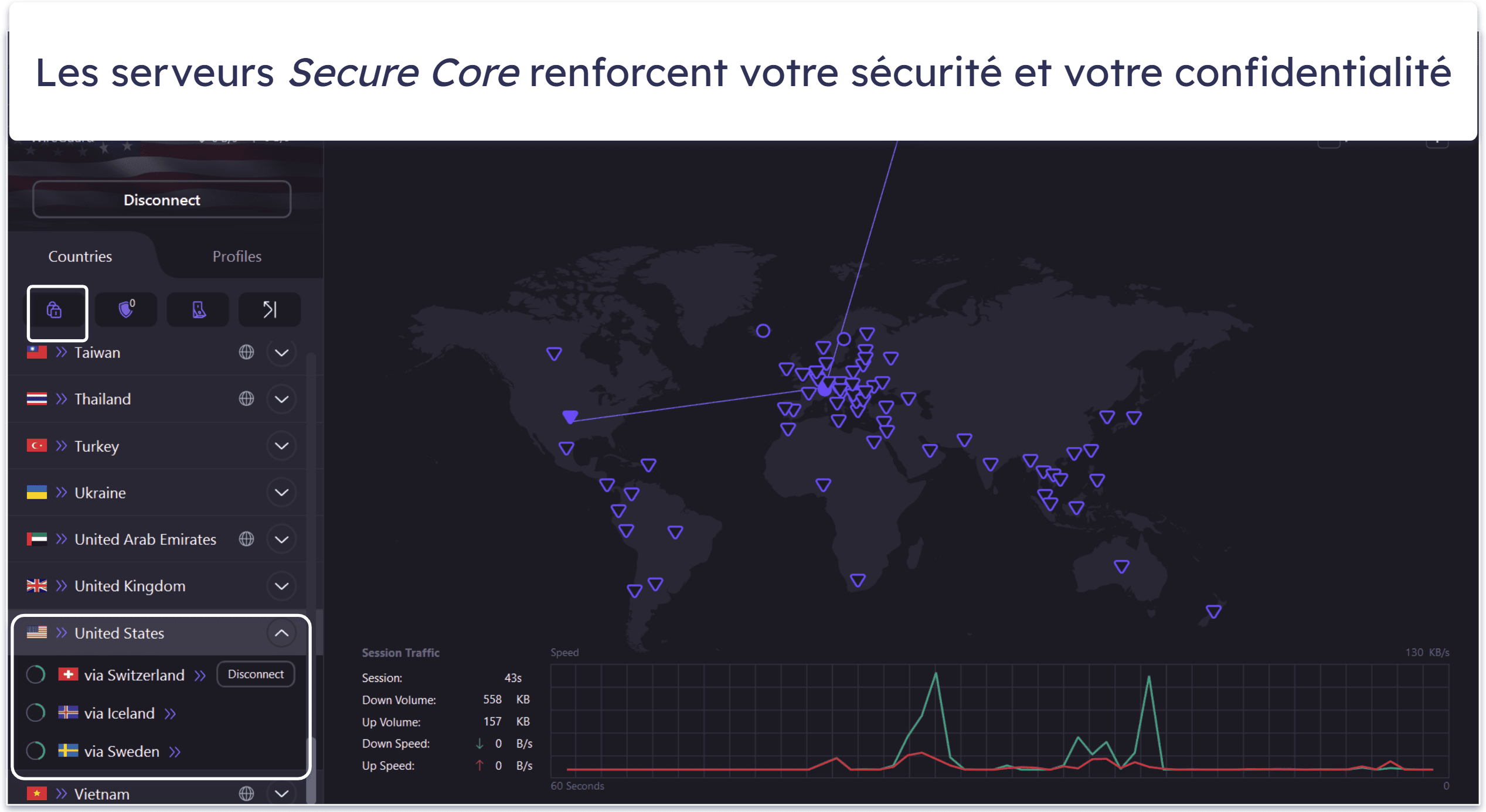 8. Proton VPN : excellente version gratuite + fonctionnalités de confidentialité et de sécurité de pointe