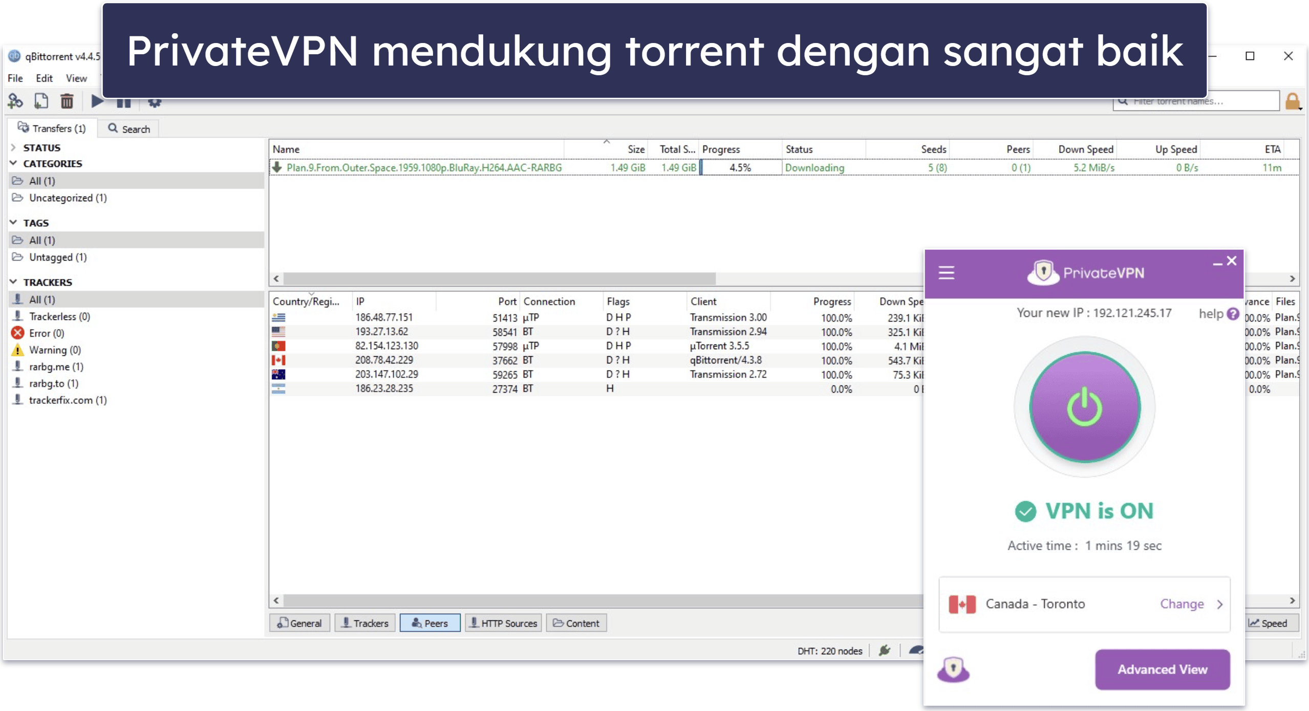 5. PrivateVPN: VPN Murah yang Bagus untuk Torrent