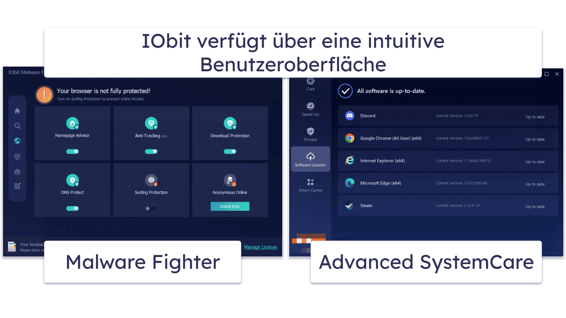IObit Benutzerfreundlichkeit &amp; Einrichtung — Intuitive Benutzeroberfläche, aber aufdringliche Werbung