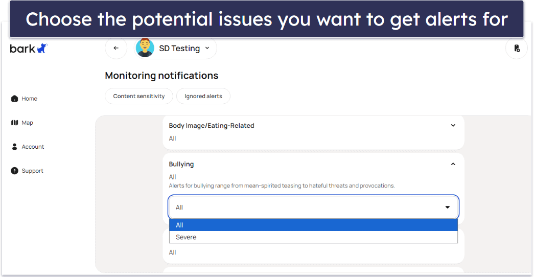 Bark Features — All Industry-Standard Features (Plus Conversation Mood Monitoring)