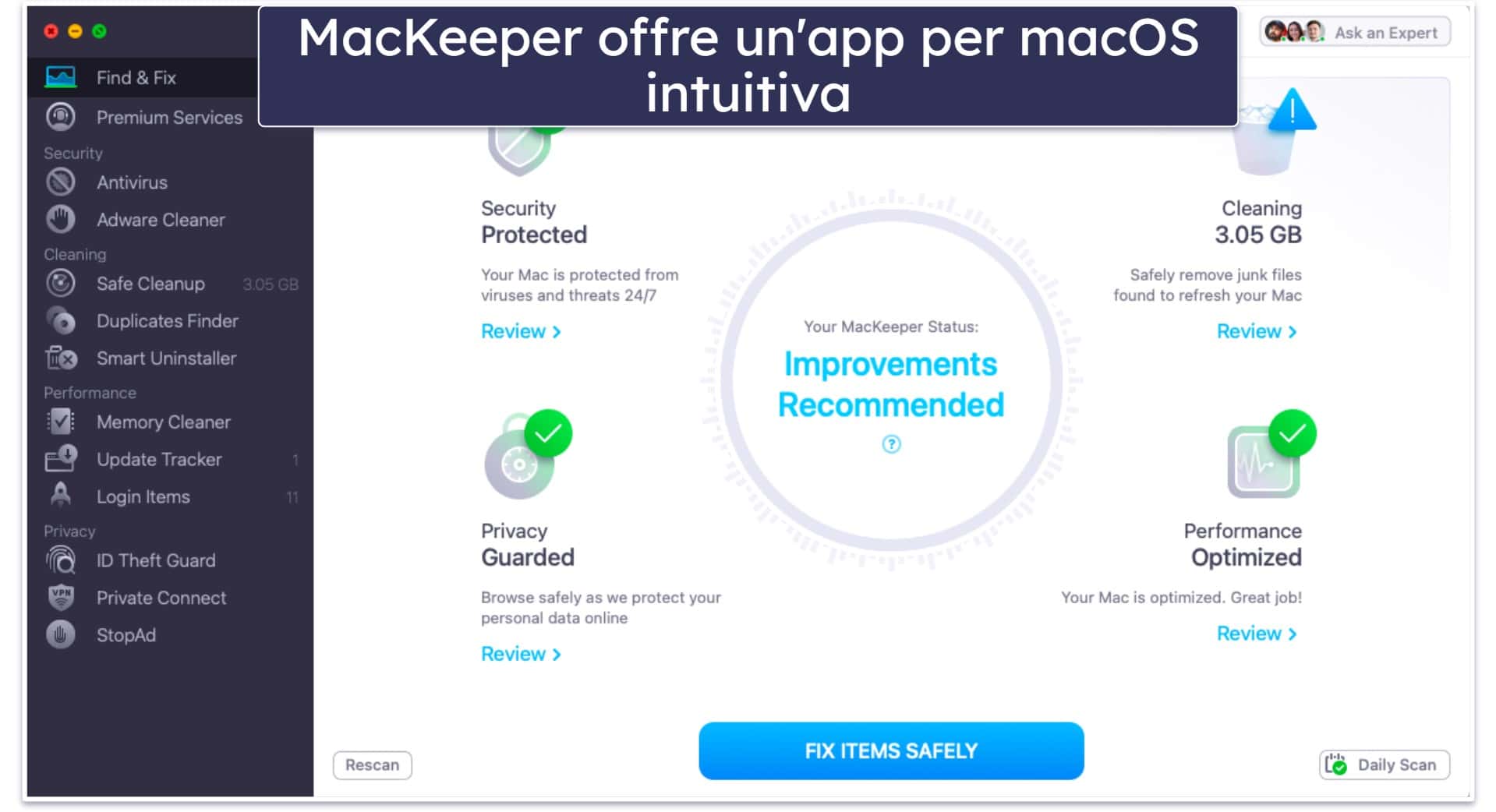 Bonus. MacKeeper: antivirus per Mac intuitivo e ricco di funzioni