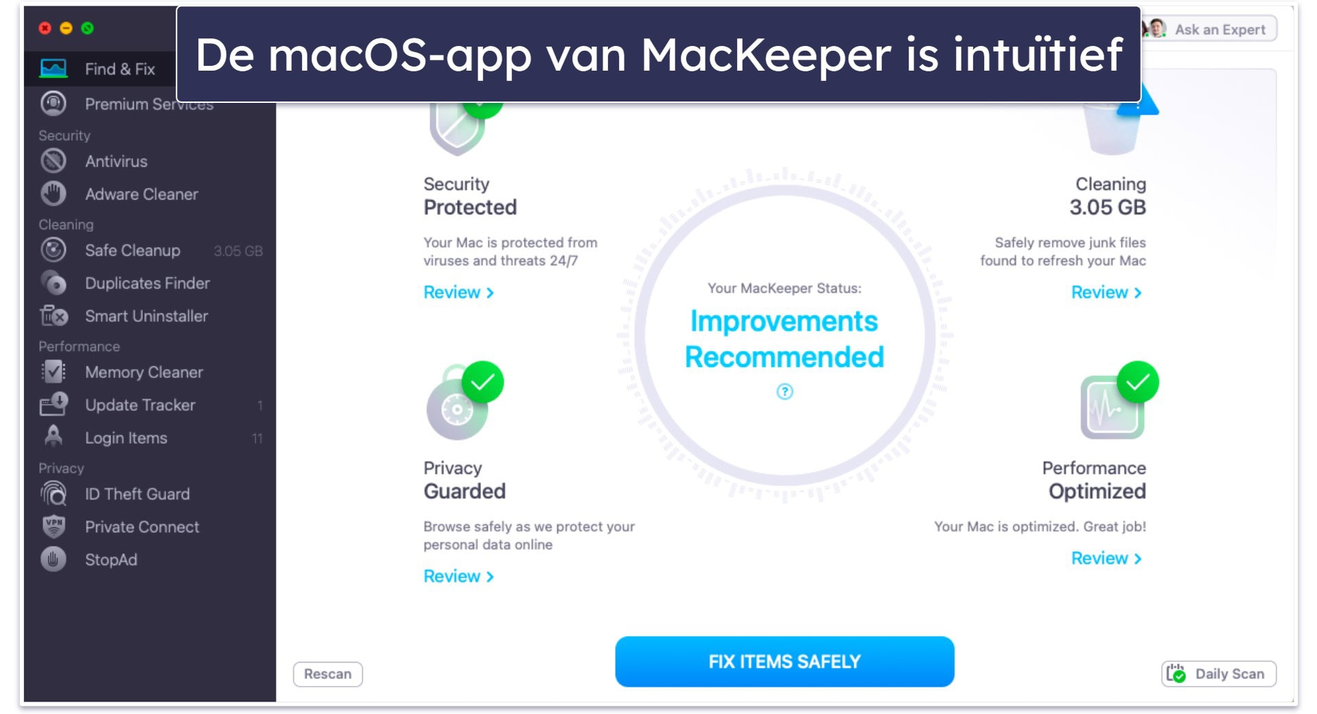 Bonus. MacKeeper: Intuïtieve en functierijke antivirus voor Mac
