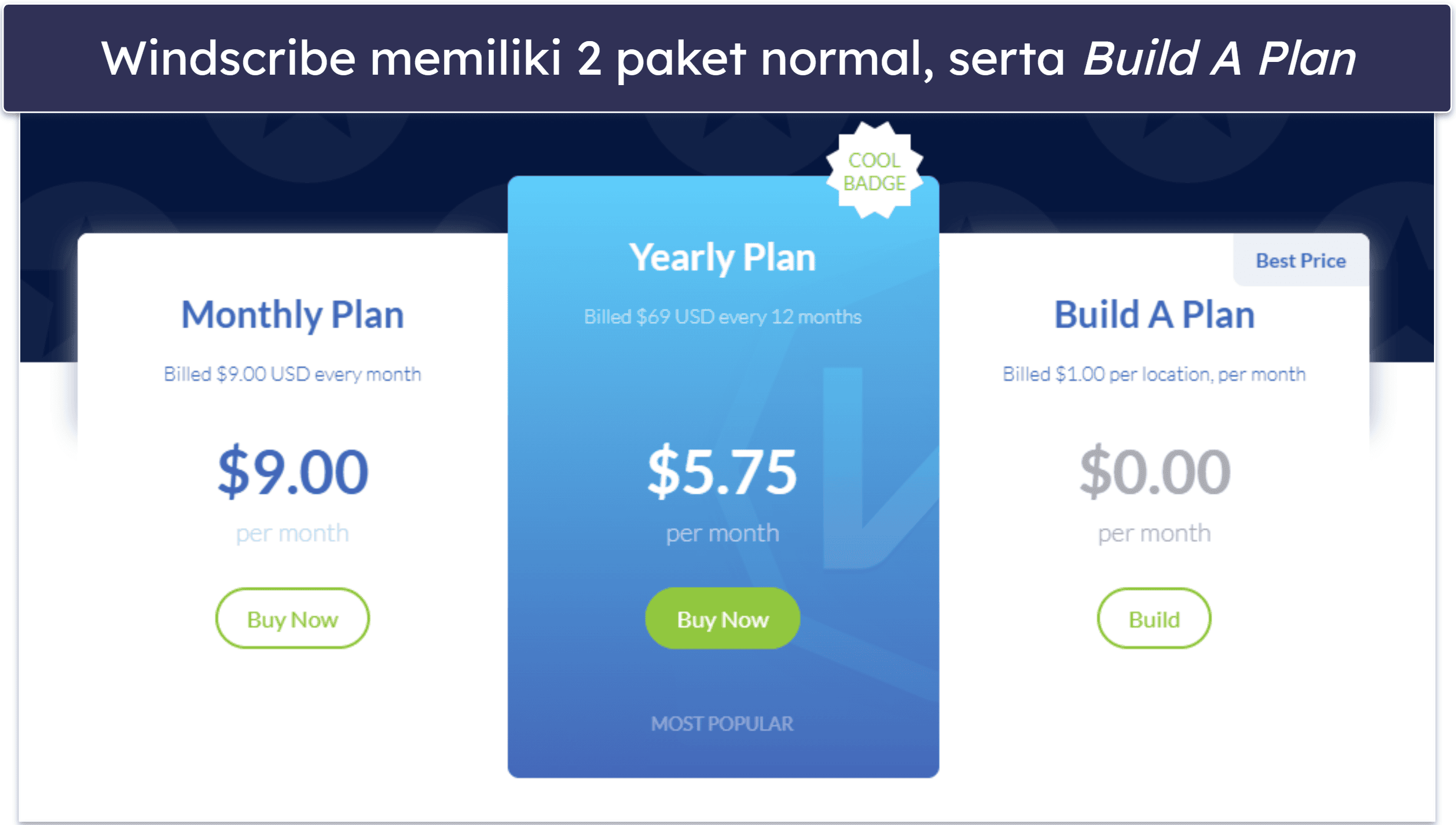 Bonus. Windscribe: VPN untuk Keluarga dengan Pilihan Paket Diatur Sendiri