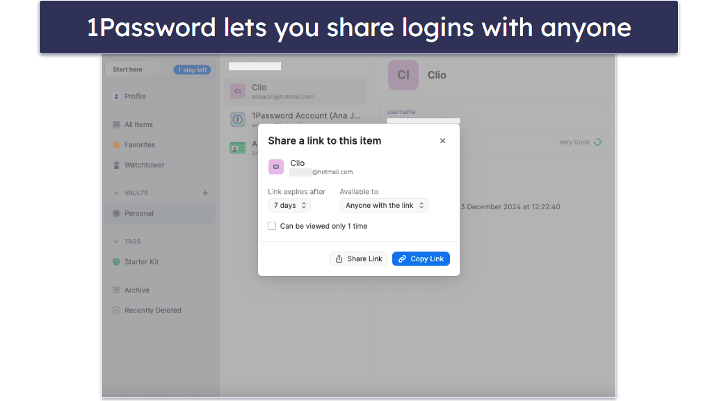 🥈2. 1Password — Feature-Rich With Intuitive Offline Mode