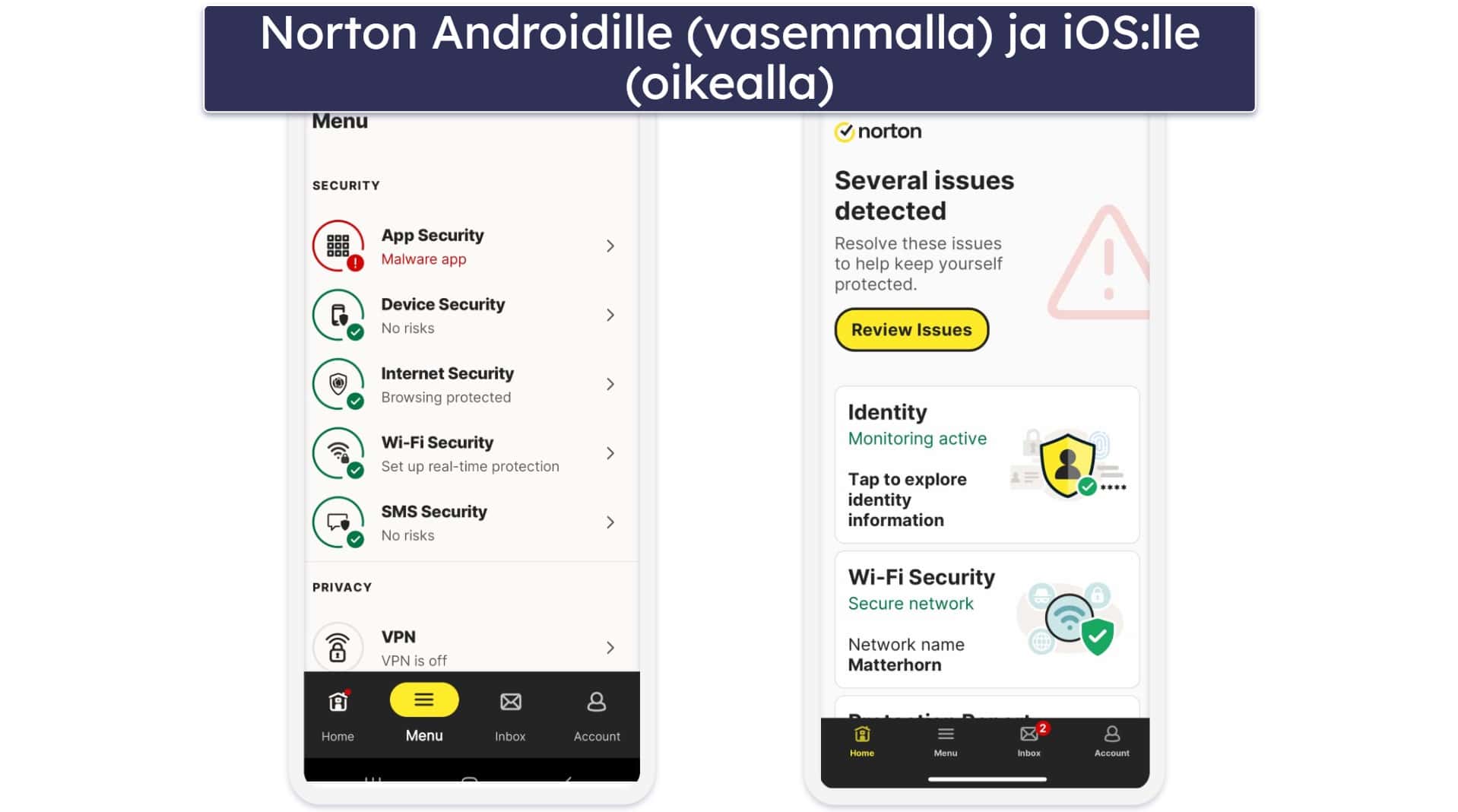 🥇1. Norton 360: Paras virustorjunta Windowsille, Androidilla ja iOS:lle