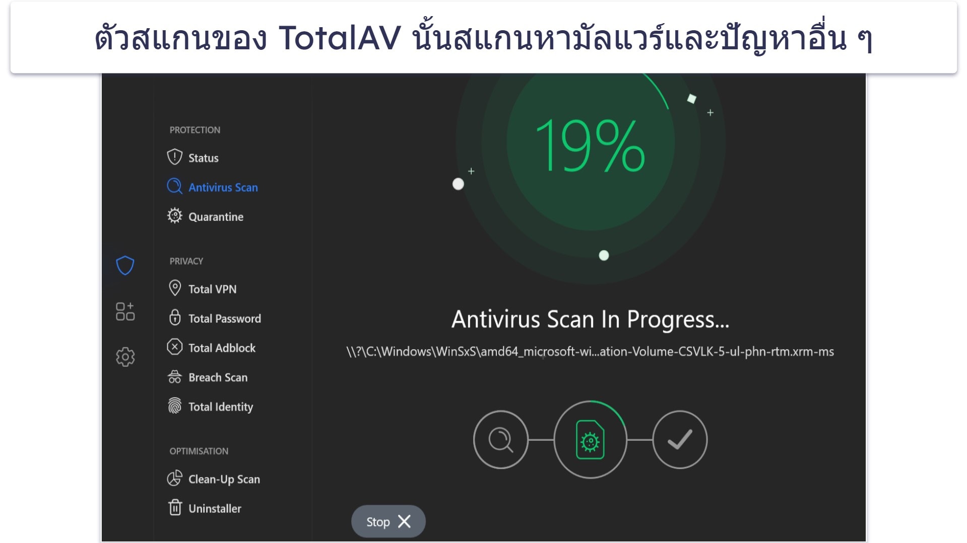 🥈2. TotalAV: ดีที่สุดสำหรับความสะดวกในการใช้งาน (เป็นมิตรกับผู้ใช้งานเริ่มต้นมากที่สุด)