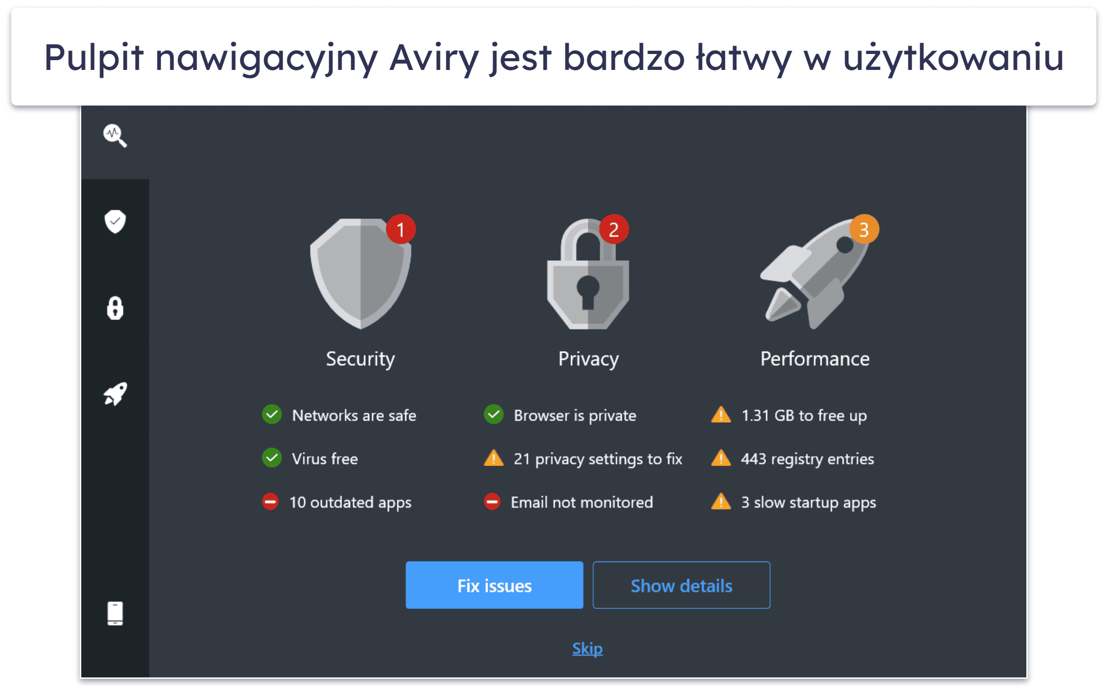 8. Avira Prime: najlepszy do optymalizacji systemu