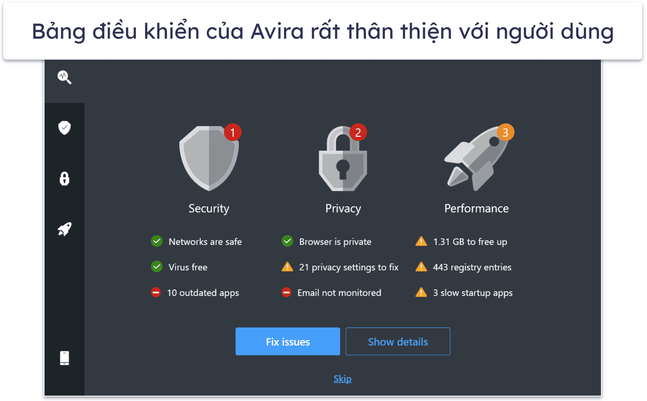 8. Avira Prime: Tốt nhất về khả năng tối ưu hóa hệ thống