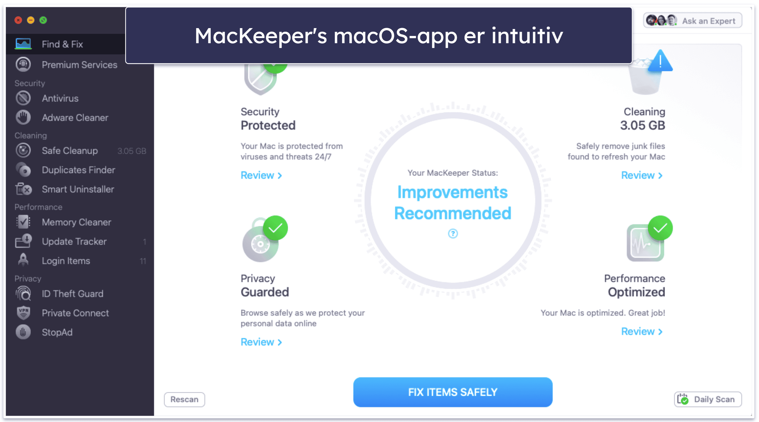 Bonus. MacKeeper: Intuitivt og funktionsrigt antivirusprogram til Mac