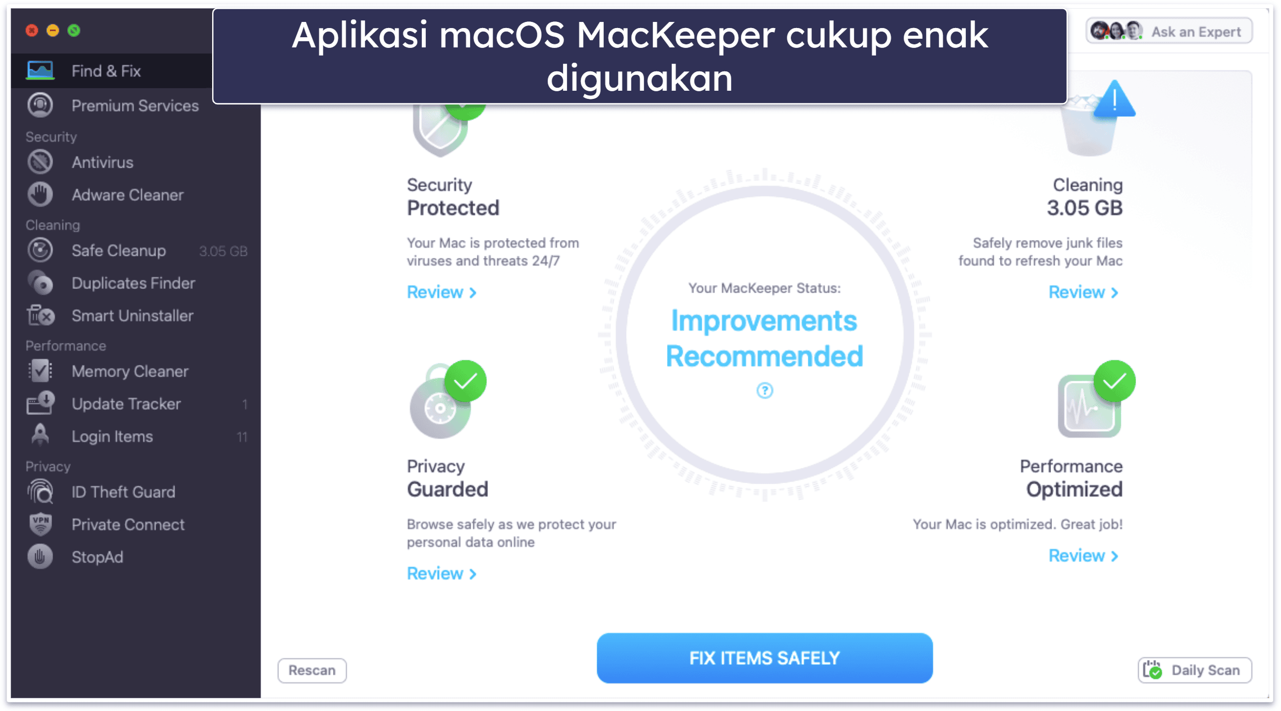 Bonus. MacKeeper: Antivirus untuk Mac yang Intuitif dan Kaya Fitur