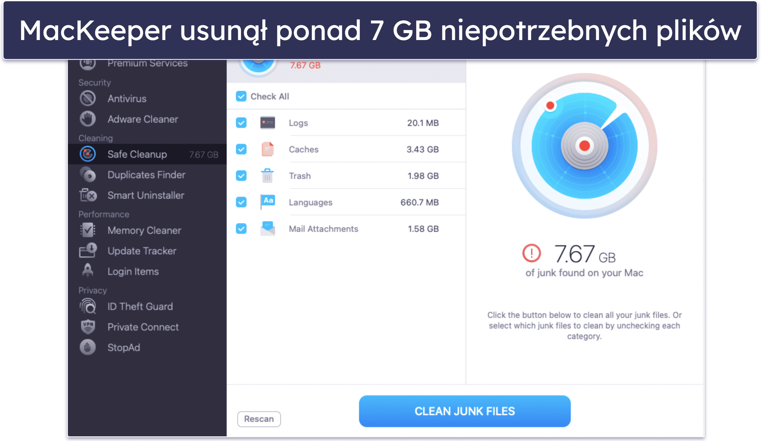 Bonus. MacKeeper: Intuicyjny i bogaty w funkcje program antywirusowy dla komputerów Mac