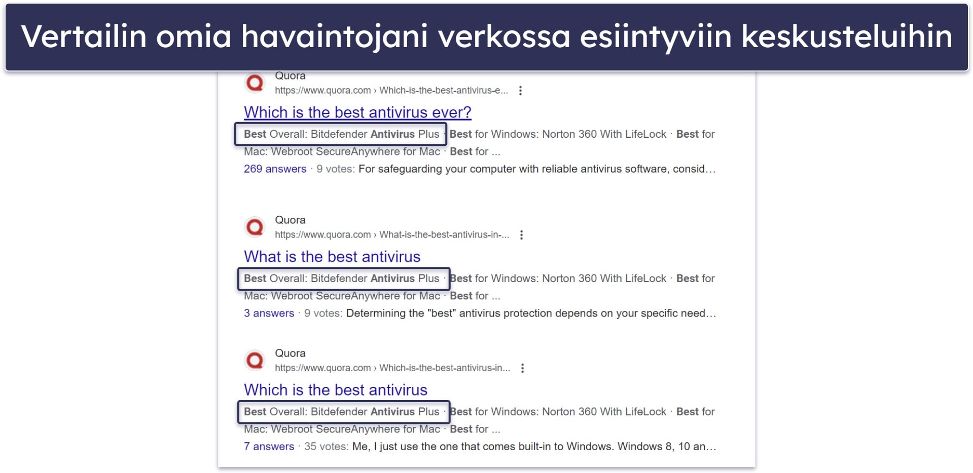 Testimenetelmät: Kriteerit vertailujen taustalla