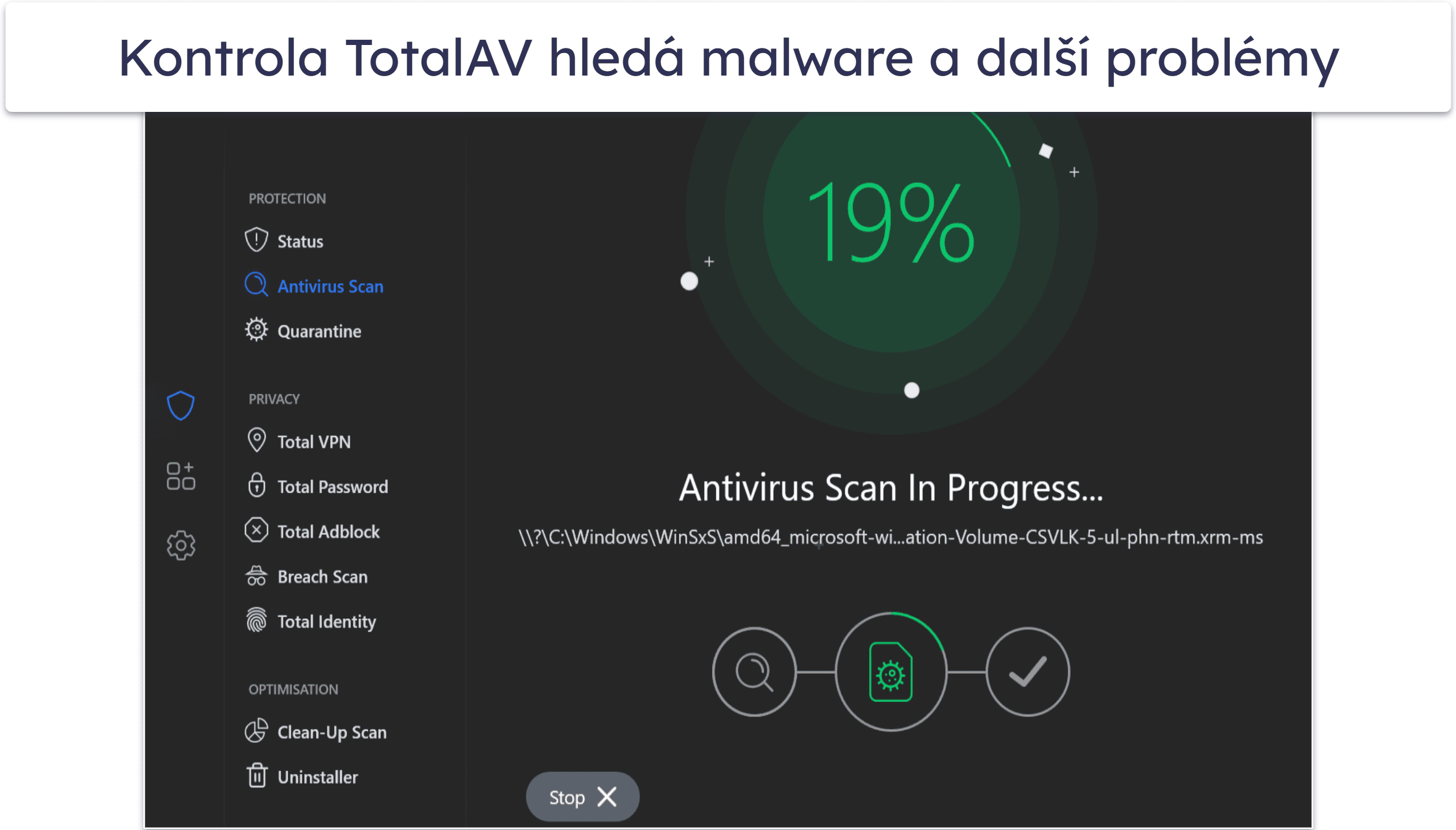 🥈2. TotalAV: Nejlepší pro snadné používání (super přívětivé pro nováčky)