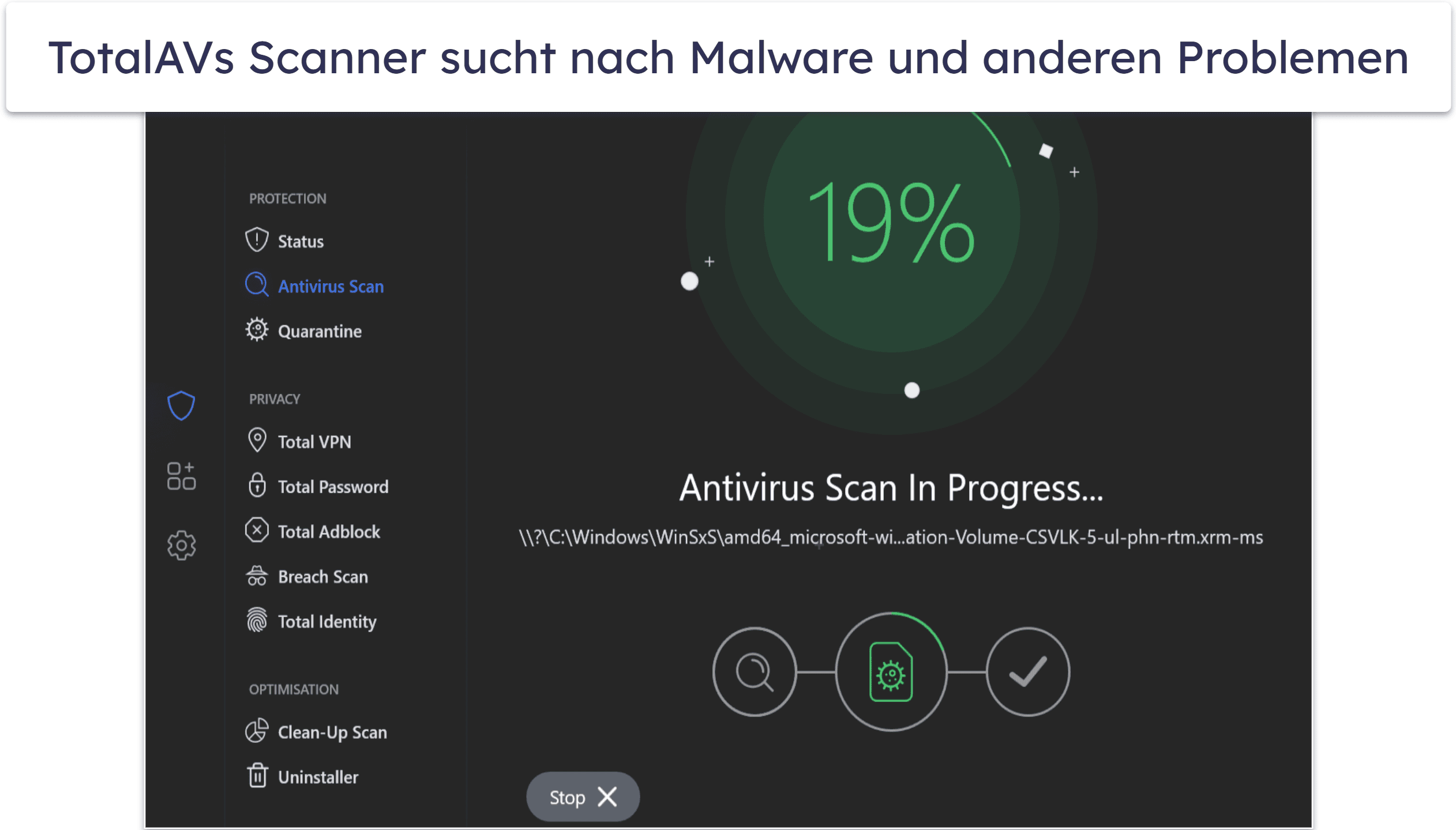 🥈2. TotalAV: am besten für Benutzerfreundlichkeit (sehr anfängerfreundlich)