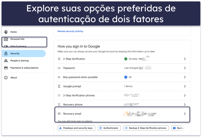 Como ativar a 2FA em suas contas