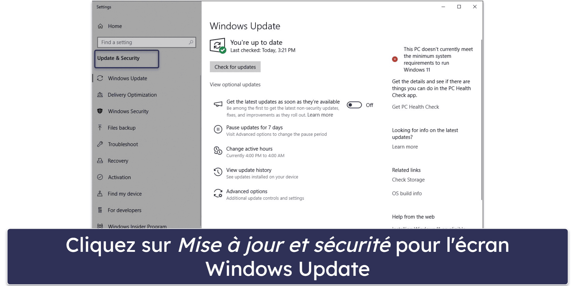 Comment mettre à jour Windows 10