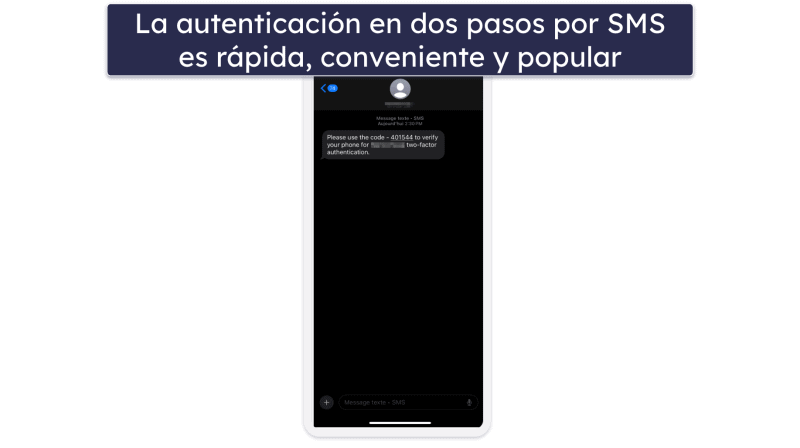 ¿Qué opciones de autenticación en dos pasos tienes?