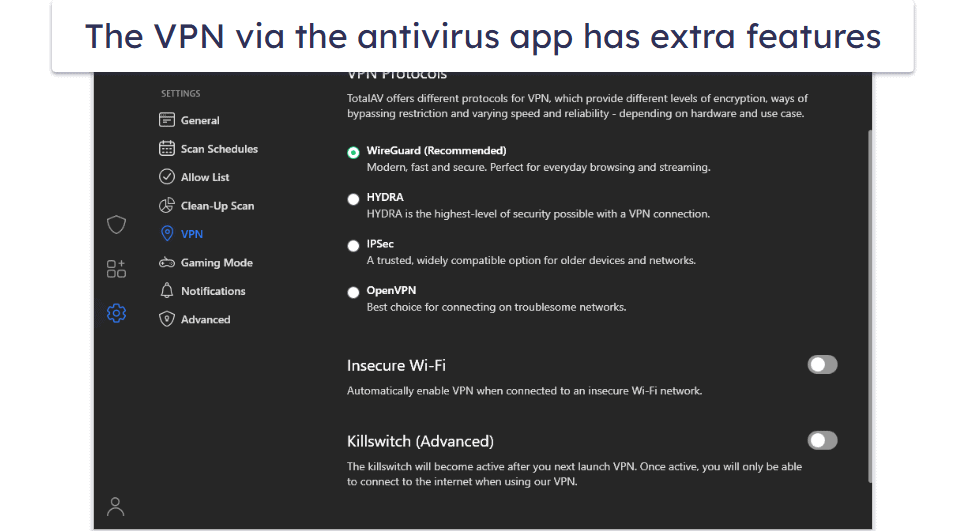 Total VPN Ease of Use: Mobile &amp; Desktop Apps — Sleek Apps for Desktop &amp; Mobile