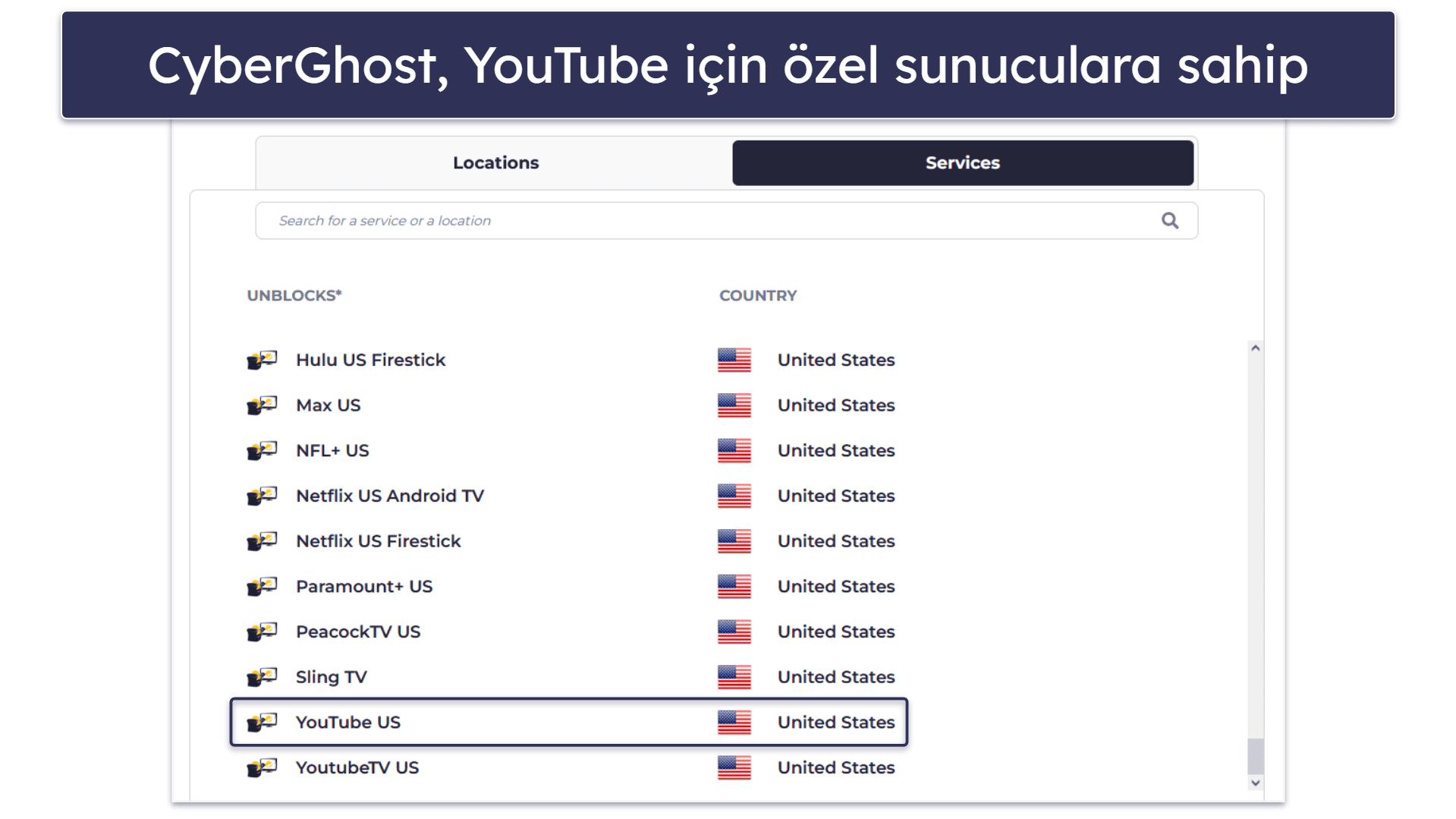 🥉3. CyberGhost VPN: Özel Yayın Sunucuları + Otomasyon
