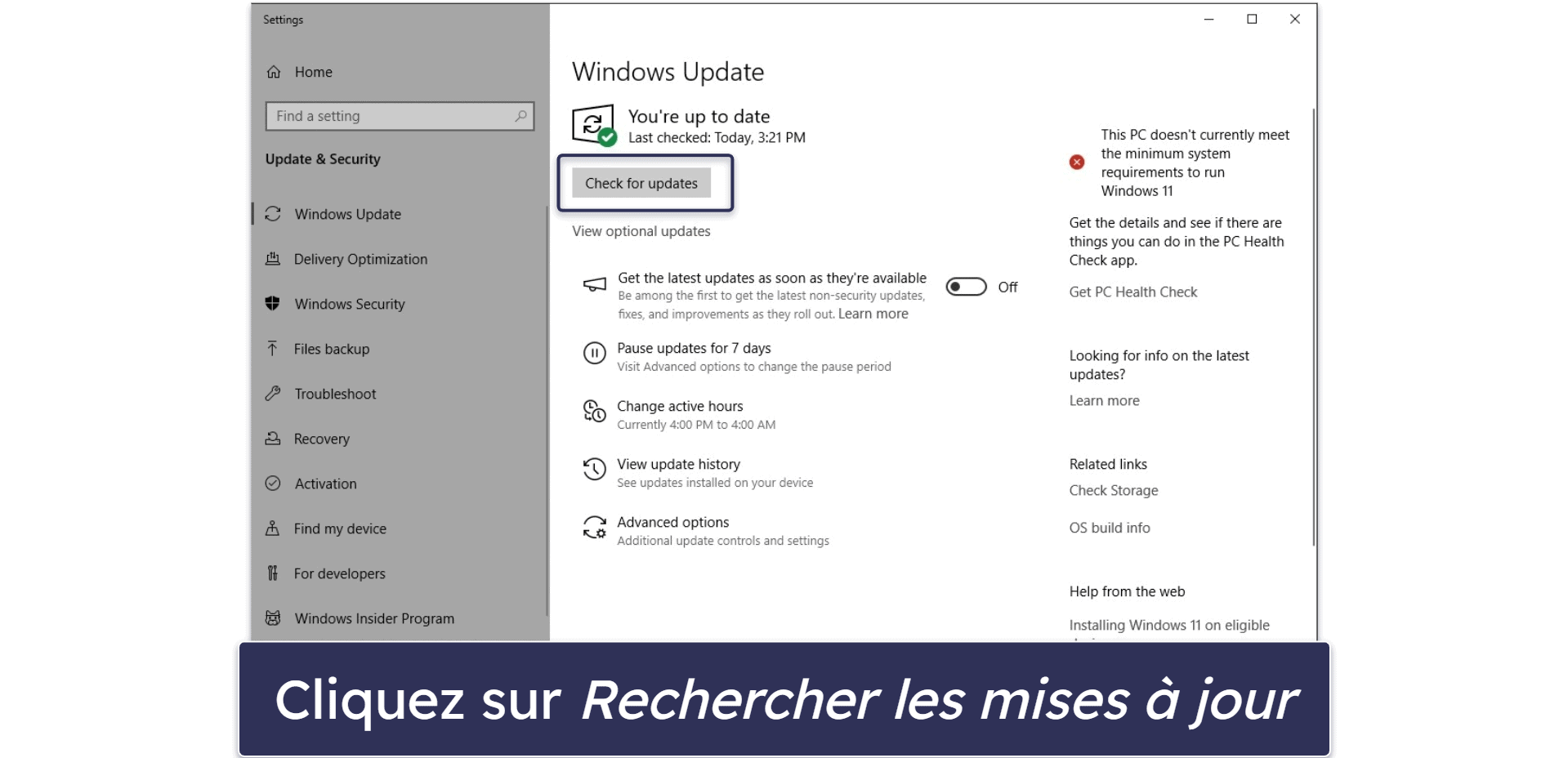 Comment mettre à jour Windows 10