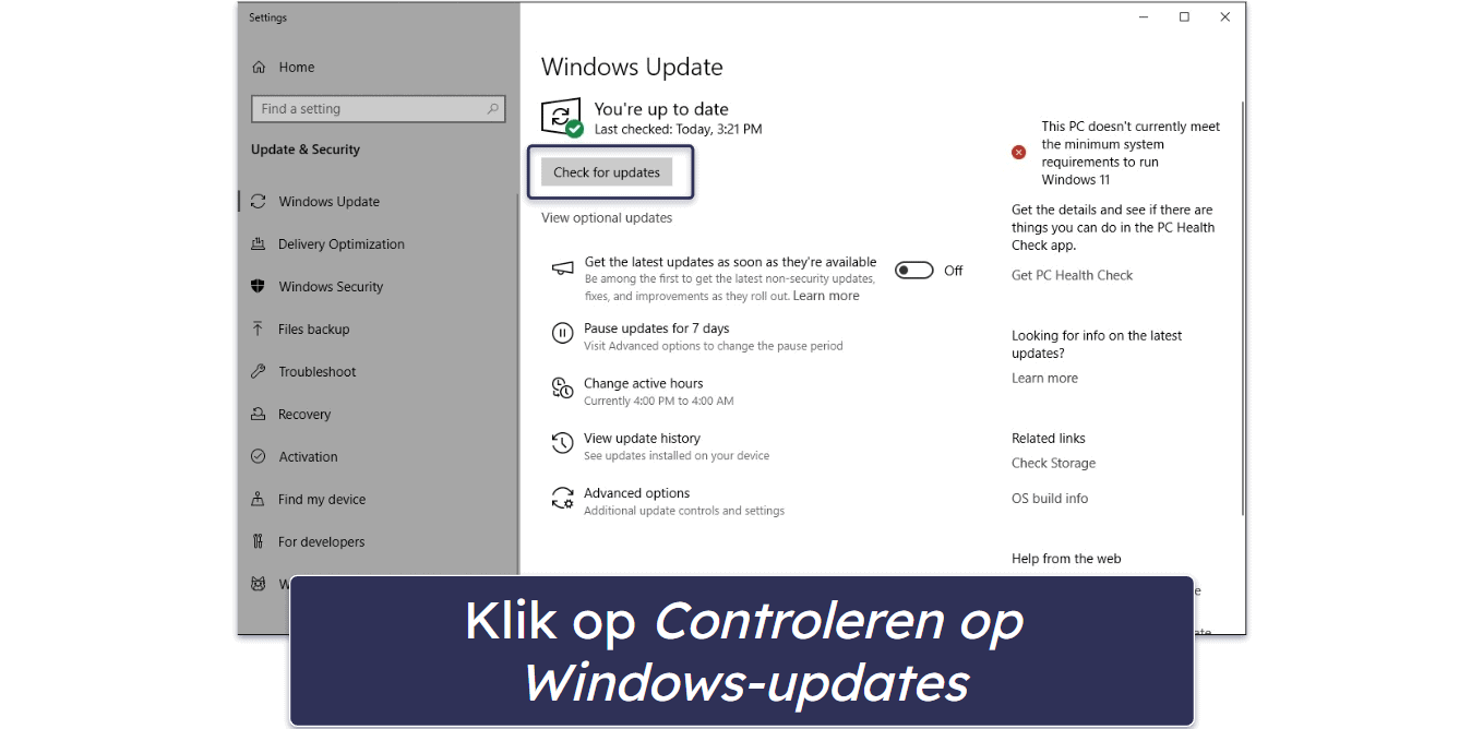 Hoe een Windows 10 update uitvoeren