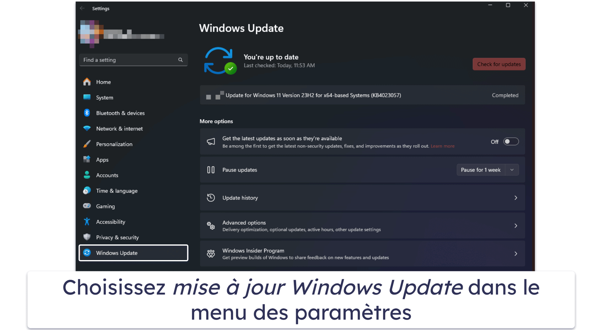 Comment mettre à jour Windows 11