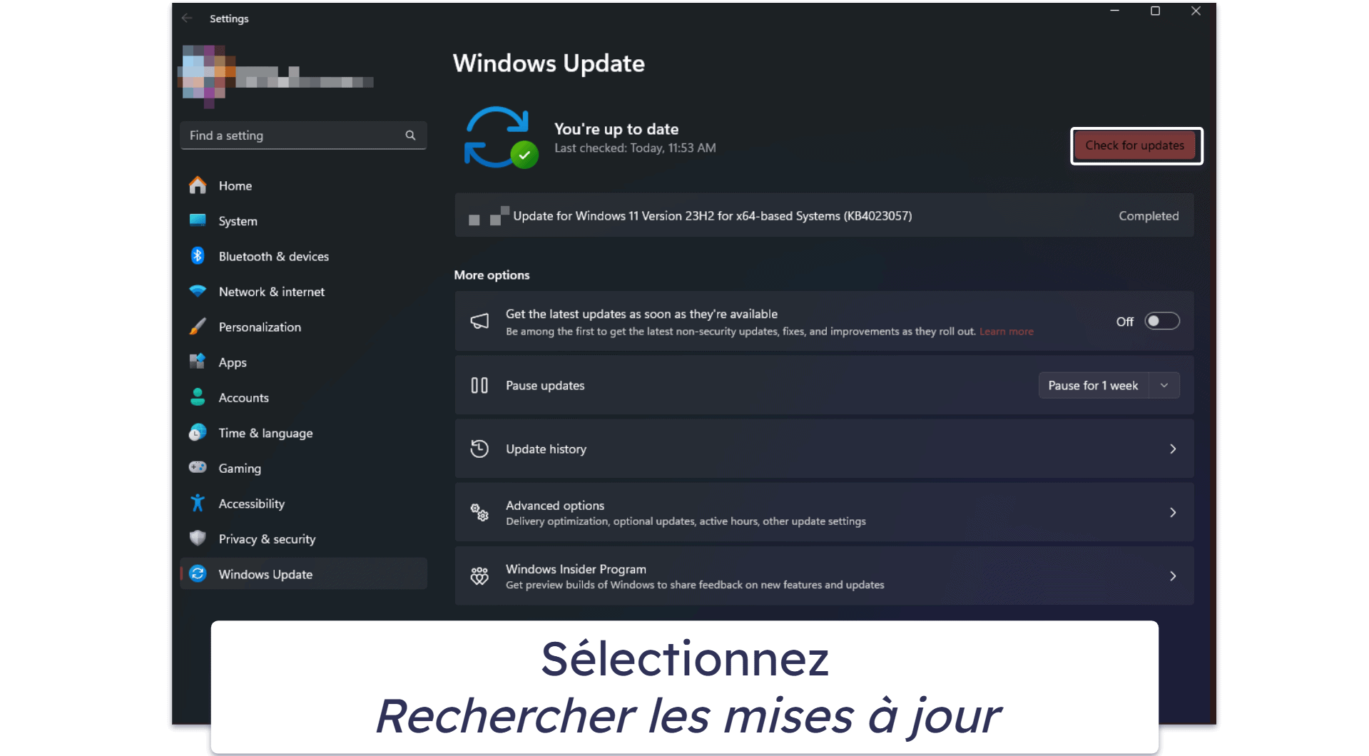 Comment mettre à jour Windows 11