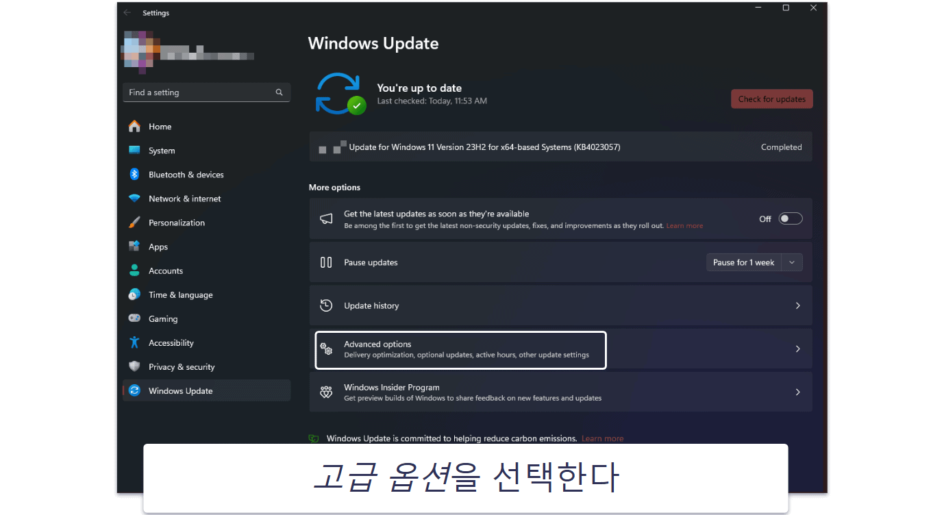 윈도우 11 업데이트 방법