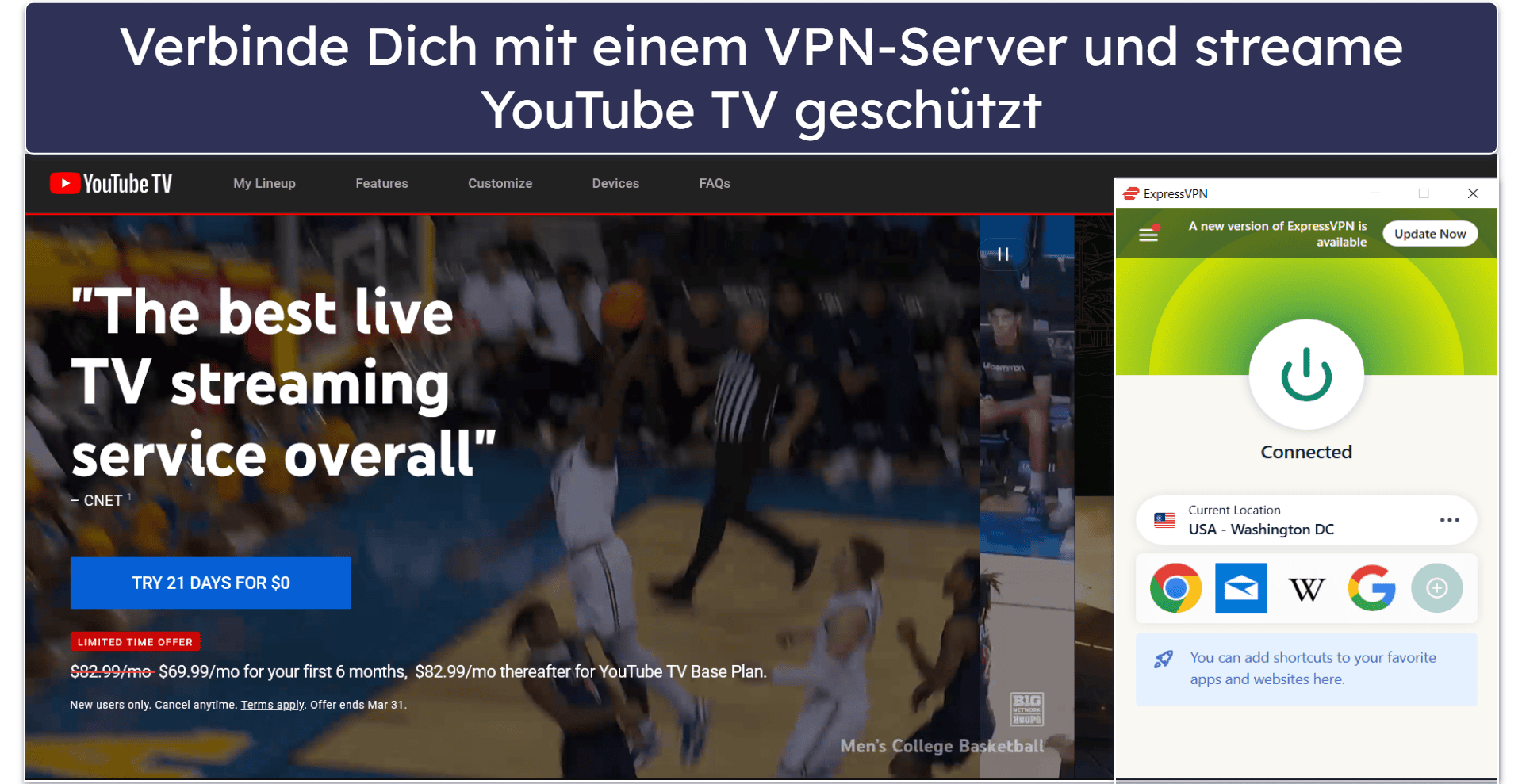Wie man YouTube-TV-Inhalte auf jedem Gerät schaut