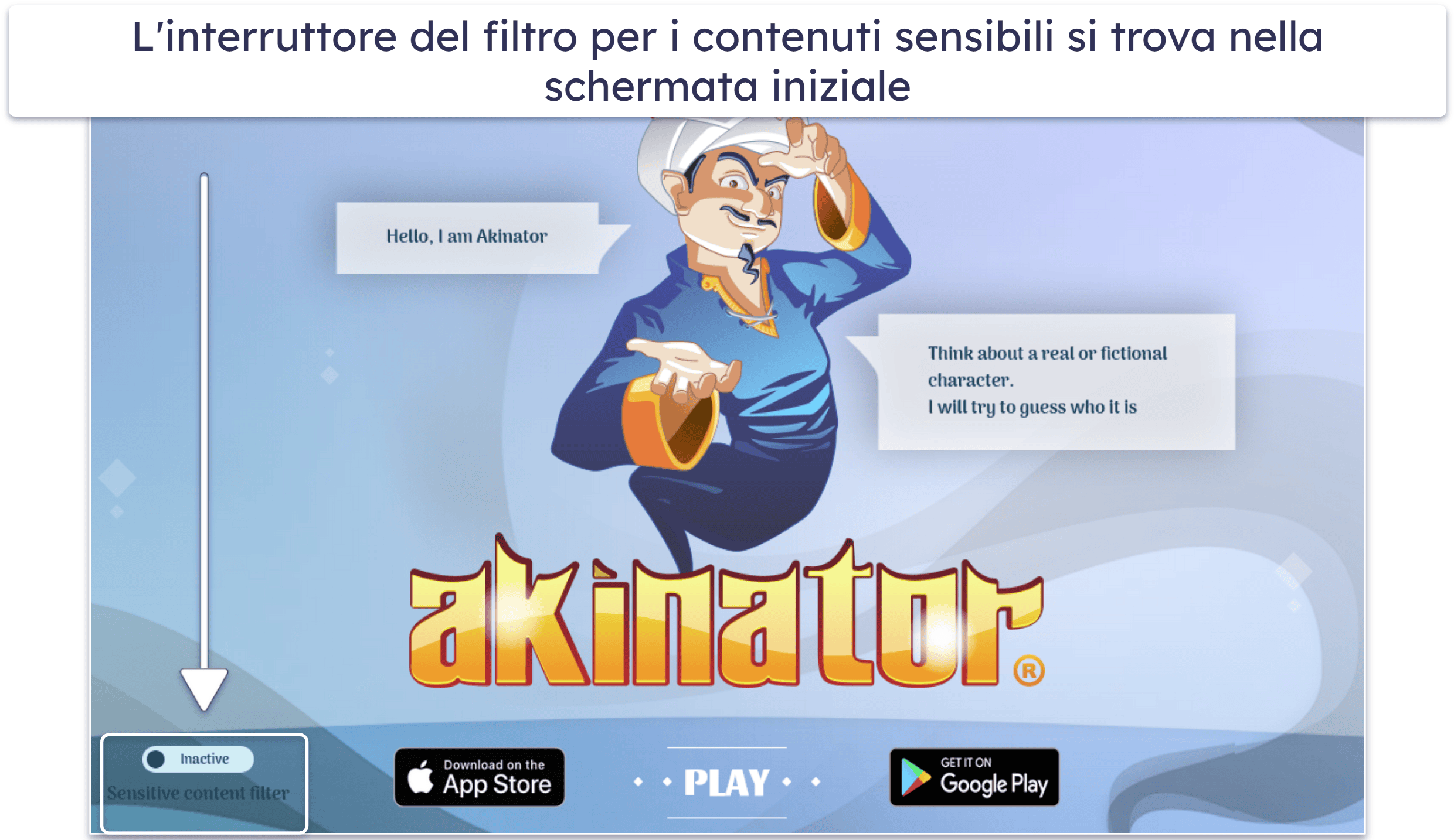 Come proteggere i tuoi figli su Akinator