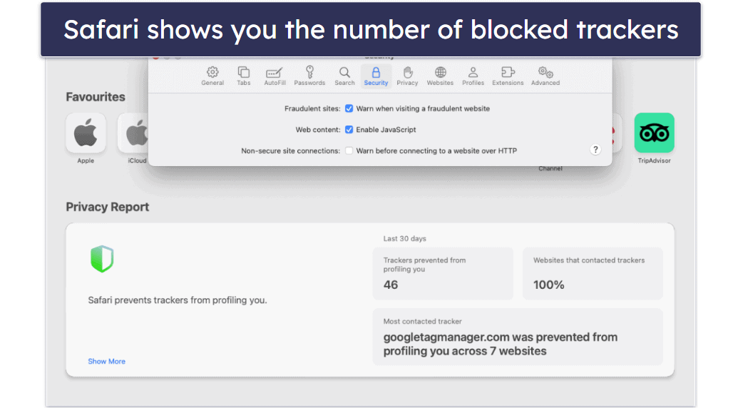 #7. Safari — Best for Apple Ecosystem Privacy