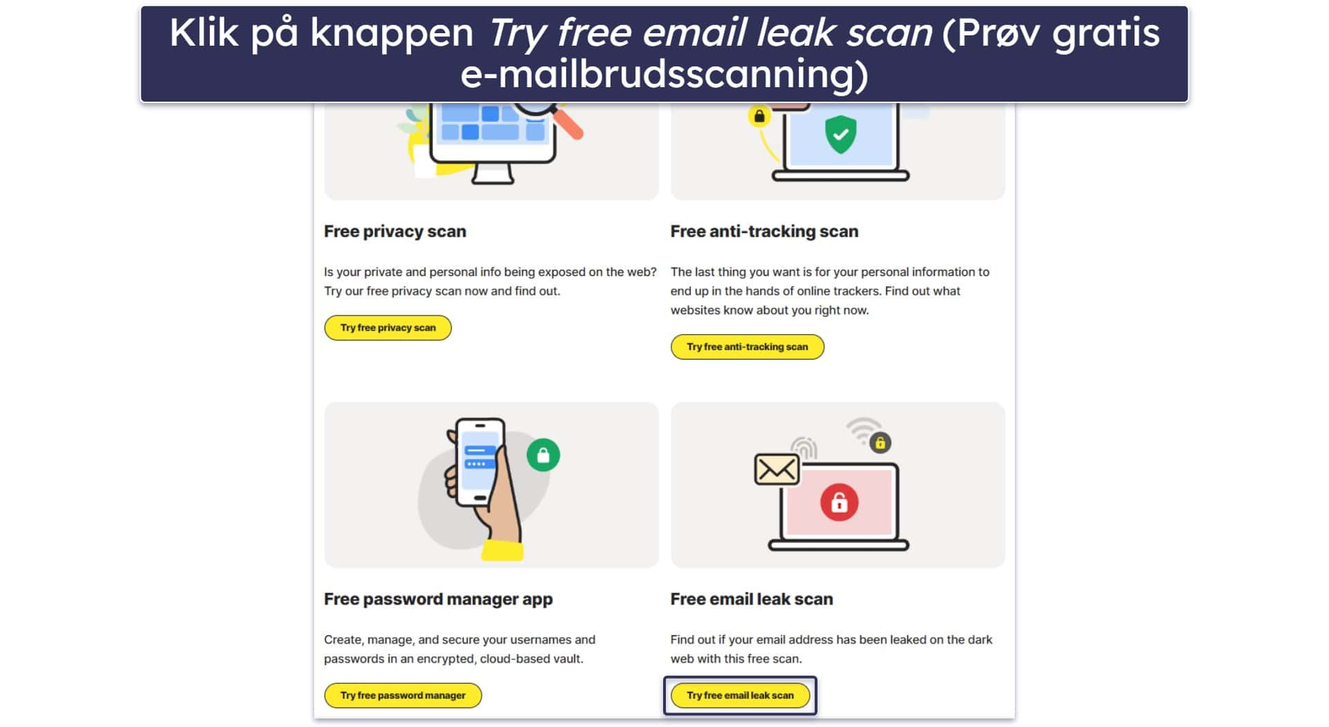 Sådan kører du en darkwebscanning