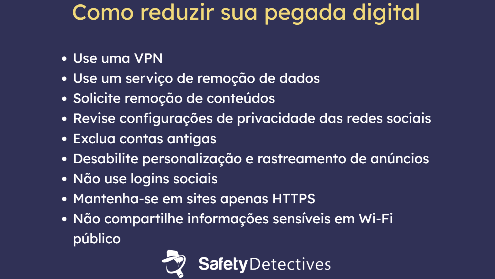 10 maneiras de reduzir sua pegada digital