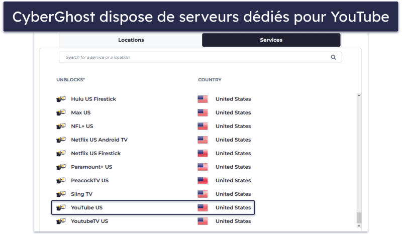 🥉3. CyberGhost VPN: Serveurs de Streaming Dédiés + Automatisation