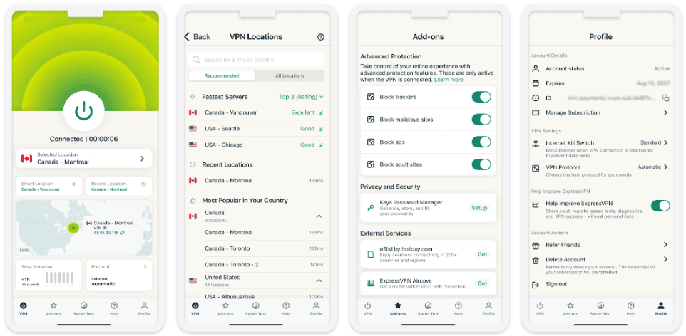 ExpressVPN Ease of Use: Mobile & Desktop Apps — Offers Intuitive Interfaces for All Operating Systems